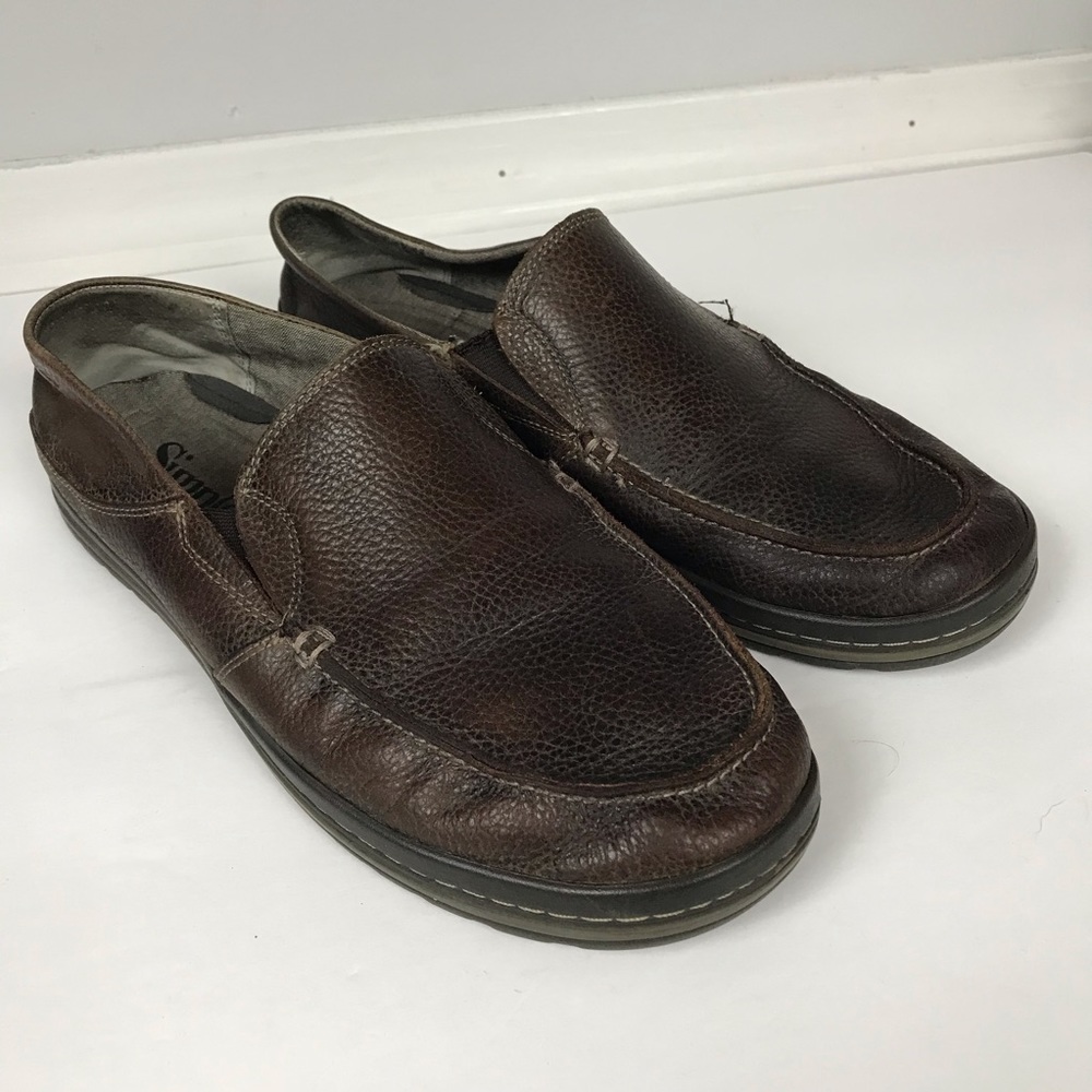 Simple Pebbled Leather Loafers